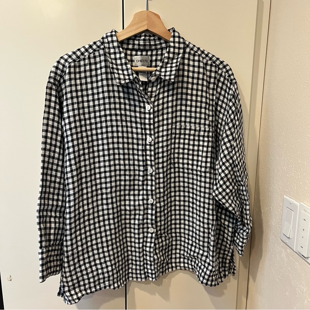Chicos gingham button up